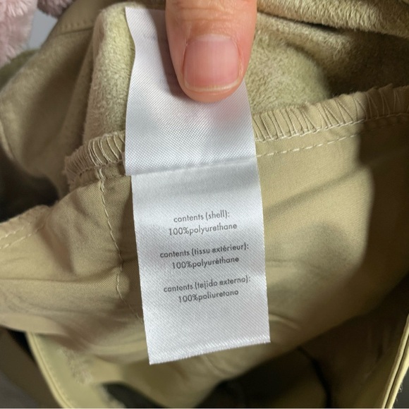 We Wore What‎ revolve faux leather green oat kick flare pants size 27 minimalist - Picture 10 of 11